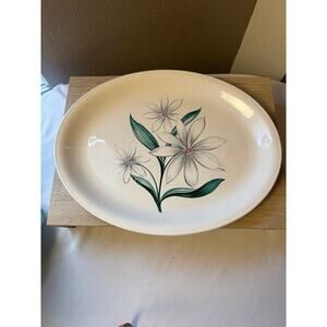 Homer Laughlin Debutante Bali Flower Oval Serving Platter - 1955